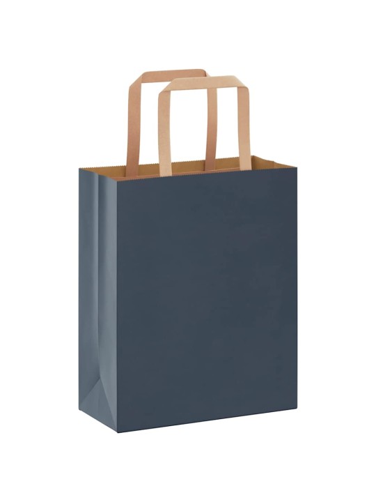 Paperikassit 50 kpl kahvoilla sininen 18x8x22 cm