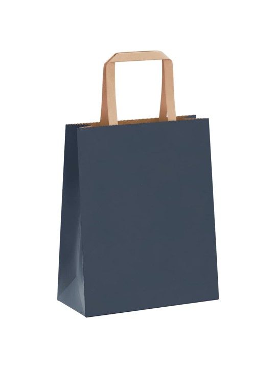 Paperikassit 50 kpl kahvoilla sininen 18x8x22 cm