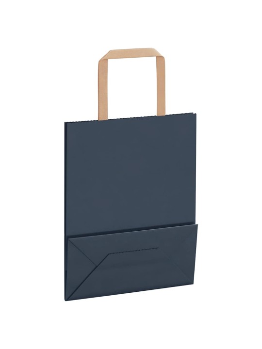 Paperikassit 50 kpl kahvoilla sininen 18x8x22 cm