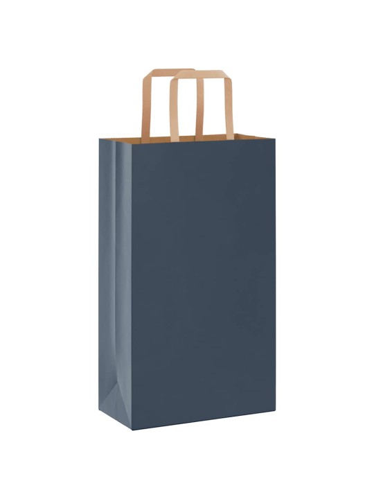 Paperikassit 50 kpl kahvoilla sininen 21x11x36 cm