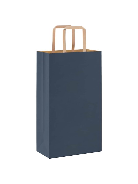 Paperikassit 50 kpl kahvoilla sininen 21x11x36 cm