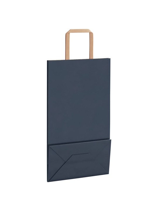 Paperikassit 50 kpl kahvoilla sininen 21x11x36 cm