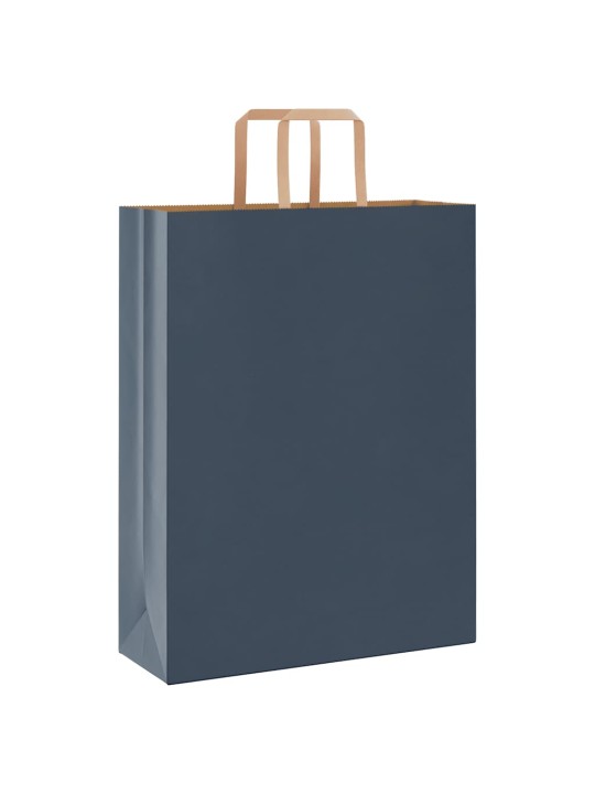 Paperikassit 50 kpl kahvoilla sininen 32x12x42 cm
