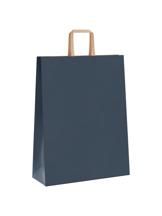 Paperikassit 50 kpl kahvoilla sininen 32x12x42 cm