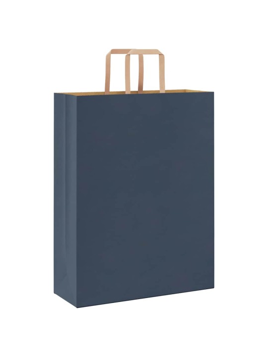 Paperikassit 50 kpl kahvoilla sininen 32x12x42 cm