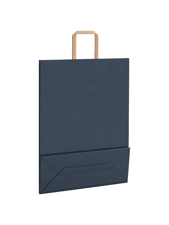 Paperikassit 50 kpl kahvoilla sininen 32x12x42 cm