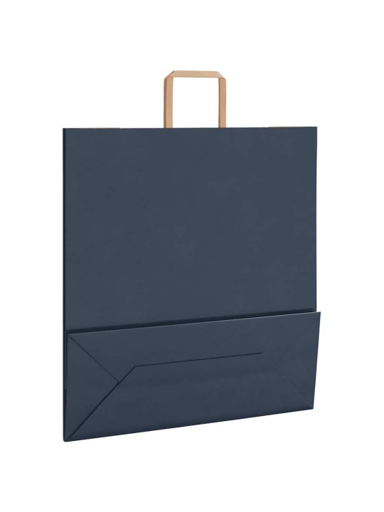 Paperikassit 50 kpl kahvoilla sininen 45x17x48 cm