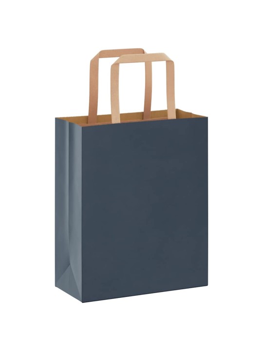 Paperikassit 250 kpl kahvoilla sininen 18x8x22 cm