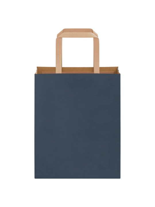 Paperikassit 250 kpl kahvoilla sininen 18x8x22 cm