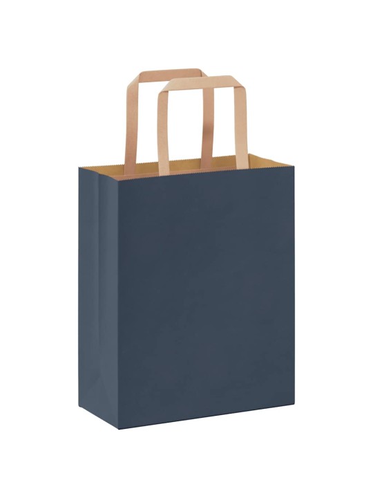 Paperikassit 250 kpl kahvoilla sininen 18x8x22 cm