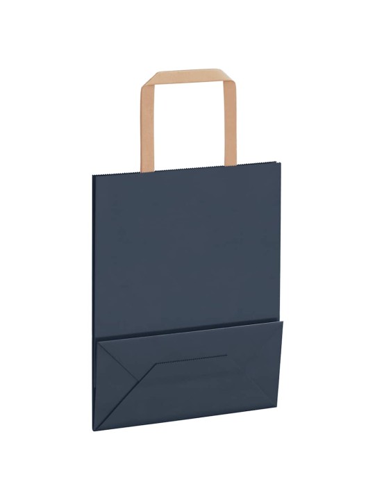 Paperikassit 250 kpl kahvoilla sininen 18x8x22 cm