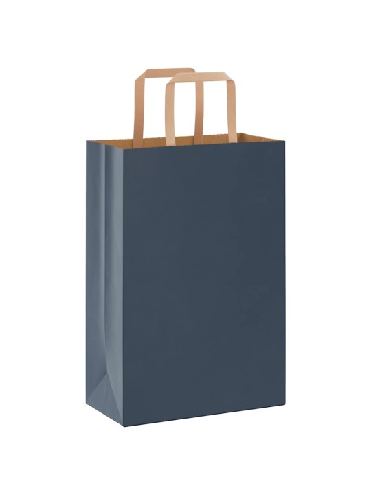Paperikassit 250 kpl kahvoilla sininen 21x11x31 cm