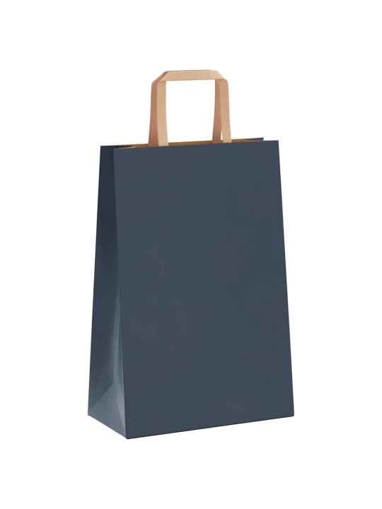 Paperikassit 250 kpl kahvoilla sininen 21x11x31 cm