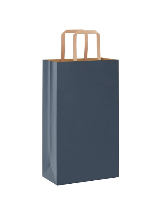 Paperikassit 250 kpl kahvoilla sininen 21x11x36 cm