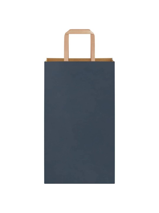 Paperikassit 250 kpl kahvoilla sininen 21x11x36 cm