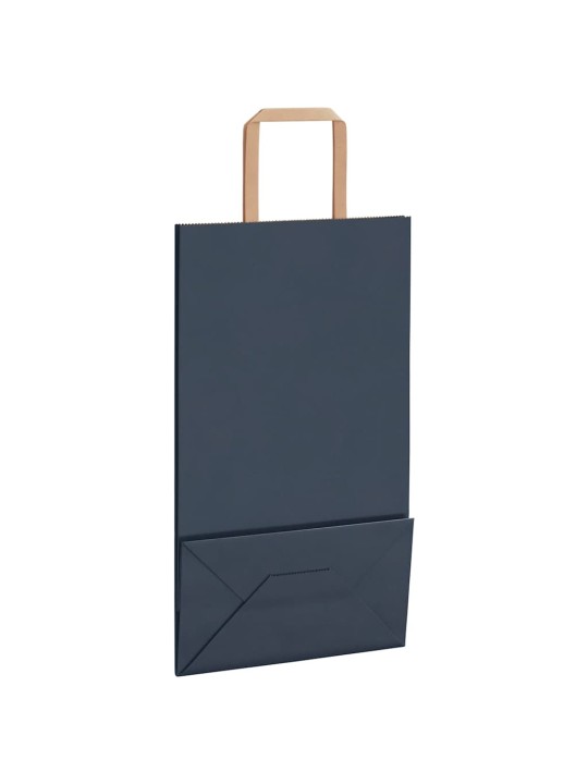 Paperikassit 250 kpl kahvoilla sininen 21x11x36 cm