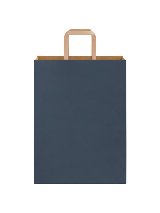 Paperikassit 250 kpl kahvoilla sininen 26x12x35 cm