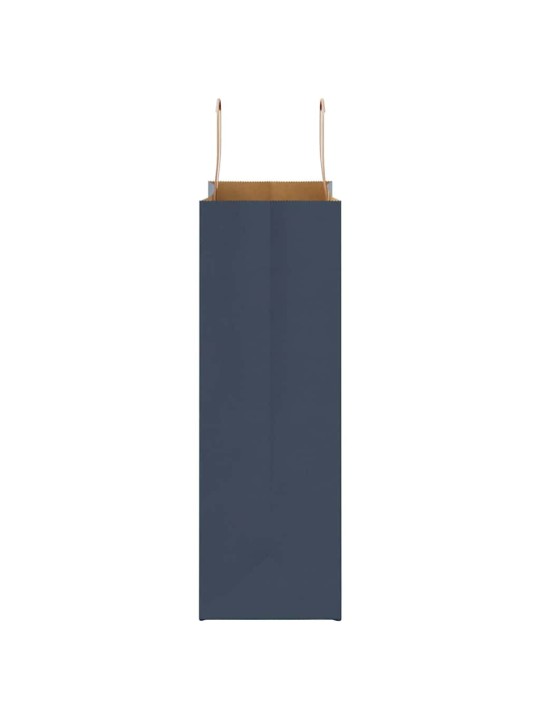 Paperikassit 250 kpl kahvoilla sininen 26x12x35 cm