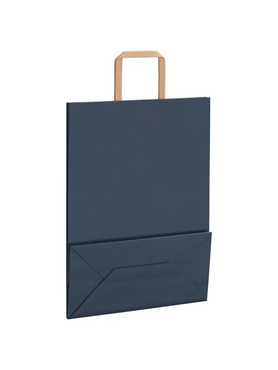 Paperikassit 250 kpl kahvoilla sininen 26x12x35 cm