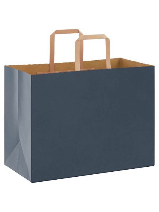 Paperikassit 250 kpl kahvoilla sininen 32x17x25 cm