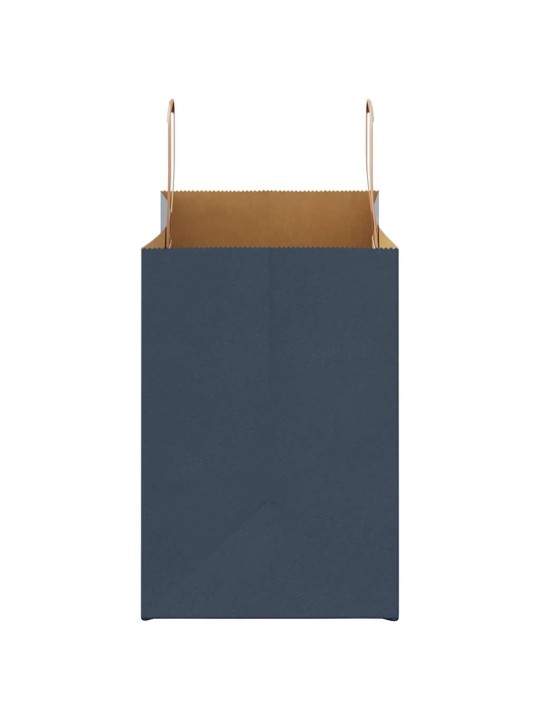 Paperikassit 250 kpl kahvoilla sininen 32x17x25 cm