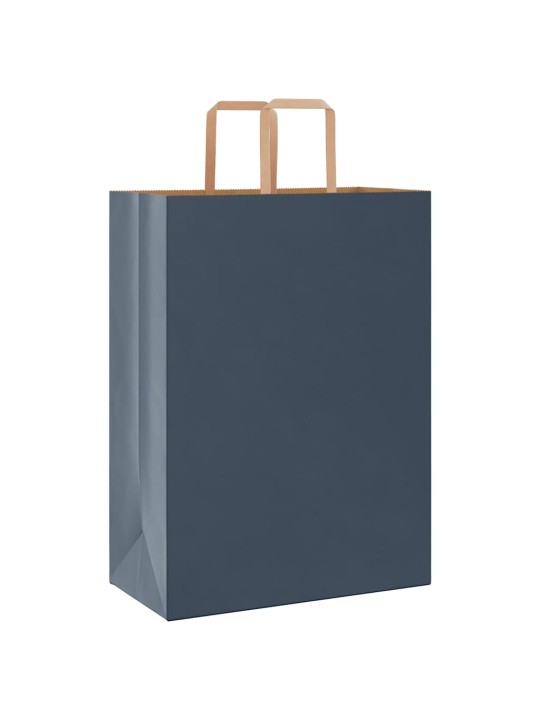 Paperikassit 250 kpl kahvoilla sininen 32x17x44 cm