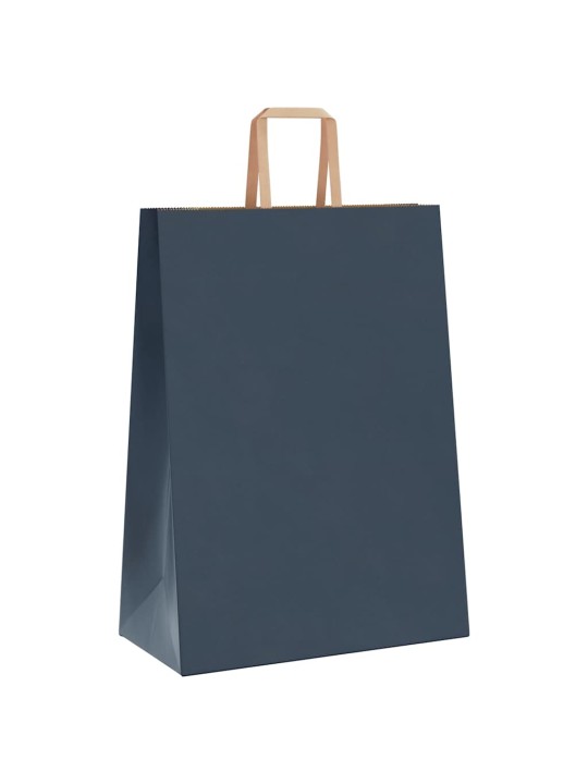Paperikassit 250 kpl kahvoilla sininen 32x17x44 cm