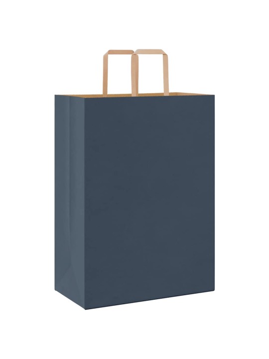 Paperikassit 250 kpl kahvoilla sininen 32x17x44 cm