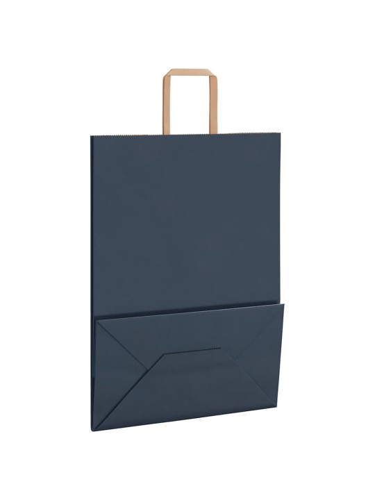 Paperikassit 250 kpl kahvoilla sininen 32x17x44 cm