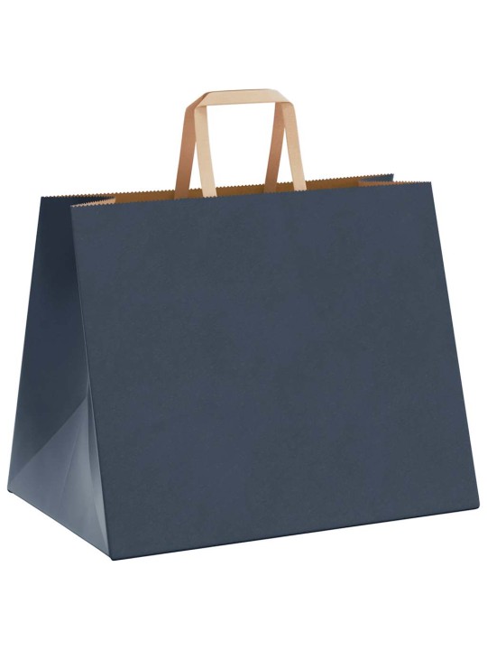Paperikassit 250 kpl kahvoilla sininen 32x22x24 cm