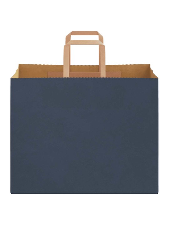 Paperikassit 250 kpl kahvoilla sininen 32x22x24 cm