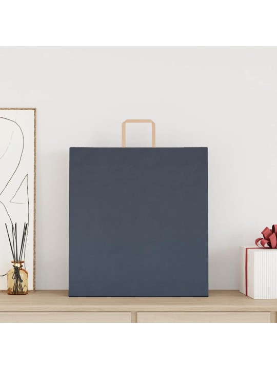 Paperikassit 250 kpl kahvoilla sininen 45x17x48 cm