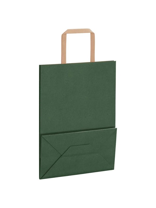 Paperikassit 50 kpl kahvoilla vihreä 21x11x28 cm