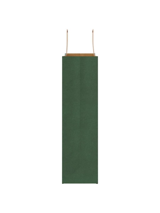 Paperikassit 50 kpl kahvoilla vihreä 32x12x42 cm