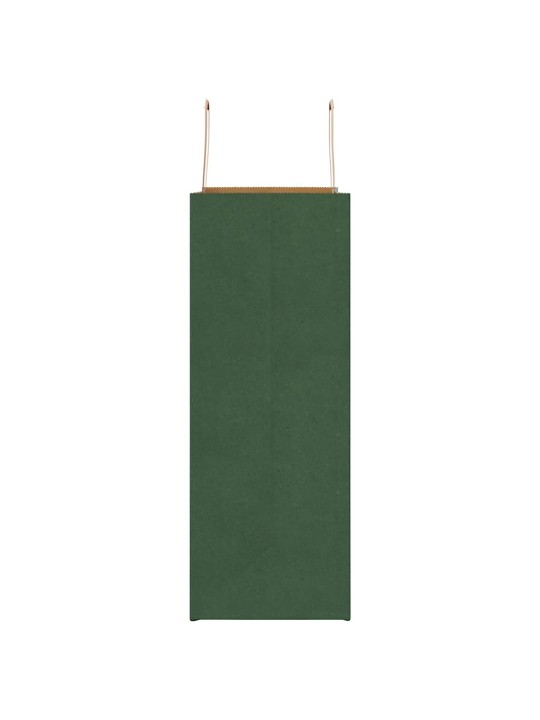 Paperikassit 50 kpl kahvoilla vihreä 32x17x44 cm