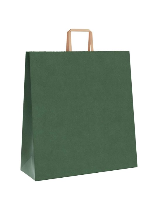 Paperikassit 50 kpl kahvoilla vihreä 45x17x48 cm