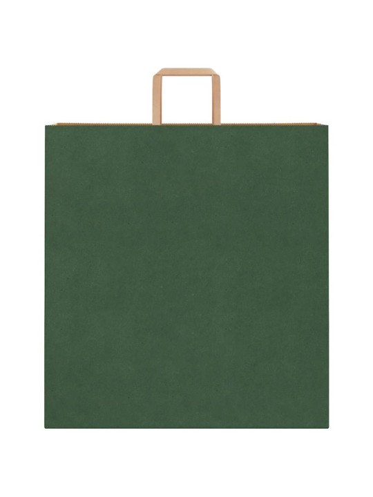 Paperikassit 50 kpl kahvoilla vihreä 45x17x48 cm
