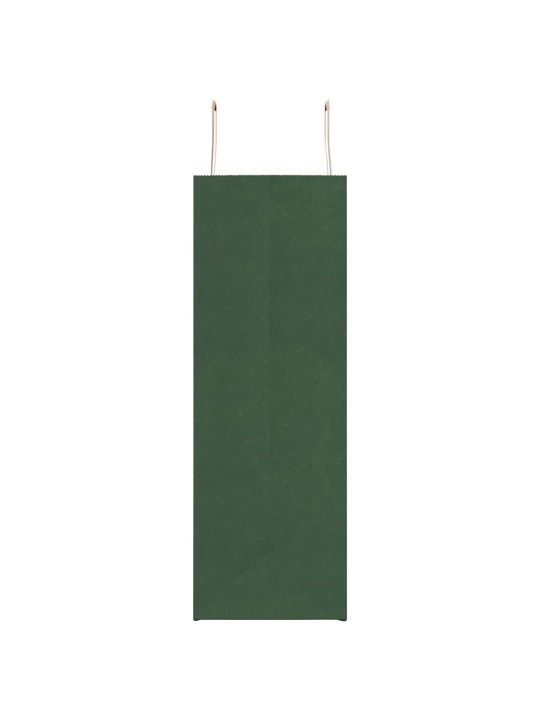 Paperikassit 50 kpl kahvoilla vihreä 45x17x48 cm