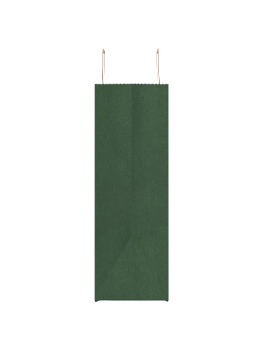 Paperikassit 50 kpl kahvoilla vihreä 54x15x49 cm
