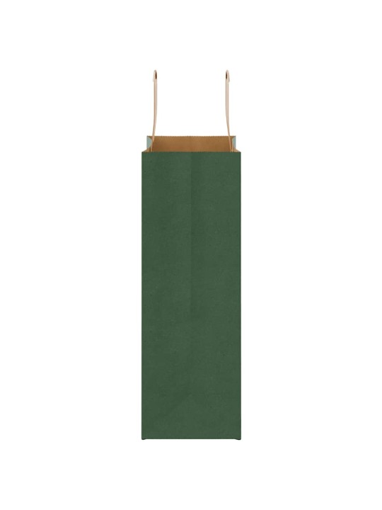 Paperikassit 250 kpl kahvoilla vihreä 21x11x31 cm