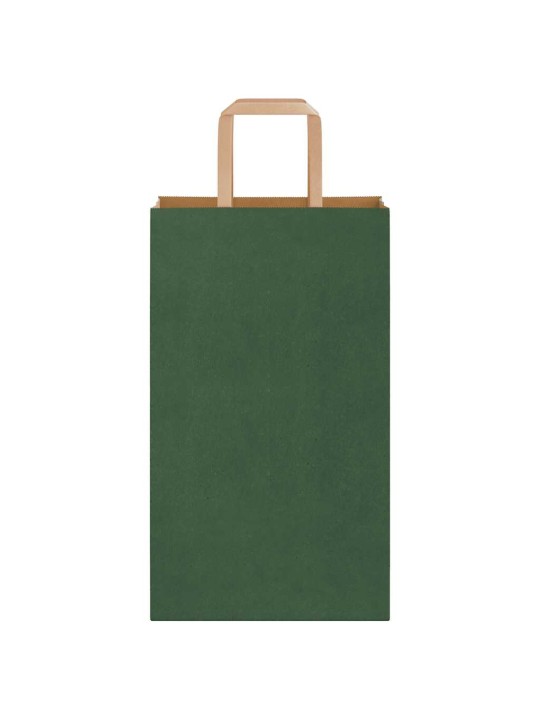 Paperikassit 250 kpl kahvoilla vihreä 21x11x36 cm
