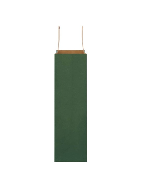 Paperikassit 250 kpl kahvoilla vihreä 21x11x36 cm