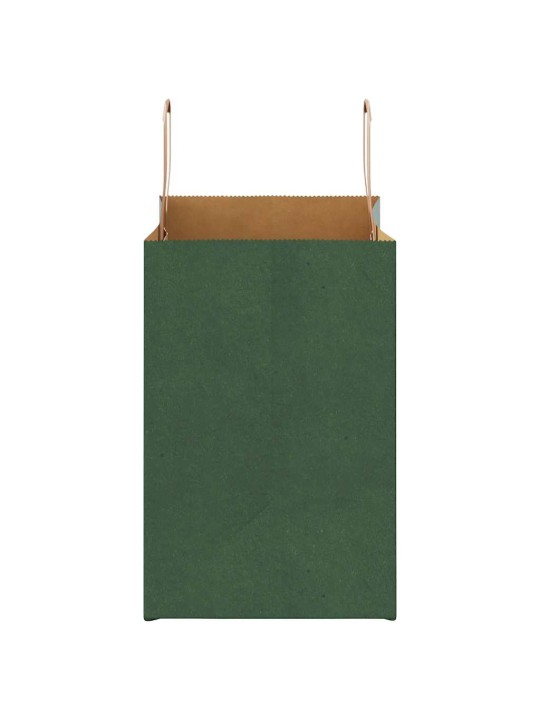 Paperikassit 250 kpl kahvoilla vihreä 26x17x25 cm