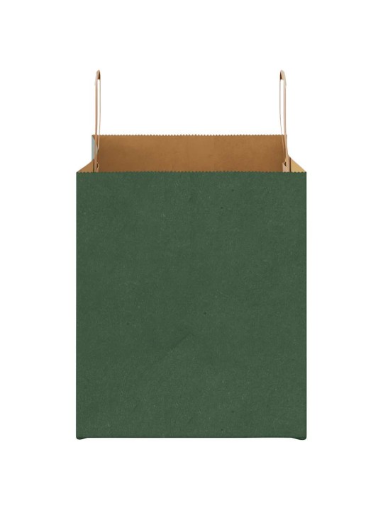 Paperikassit 250 kpl kahvoilla vihreä 32x22x24 cm