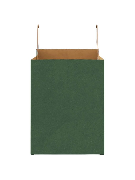 Paperikassit 250 kpl kahvoilla vihreä 32x22x28 cm