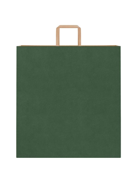 Paperikassit 250 kpl kahvoilla vihreä 45x17x48 cm