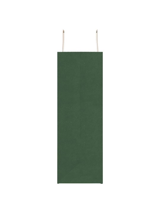 Paperikassit 250 kpl kahvoilla vihreä 45x17x48 cm