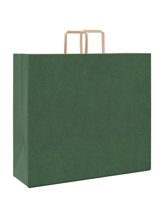 Paperikassit 250 kpl kahvoilla vihreä 54x15x49 cm