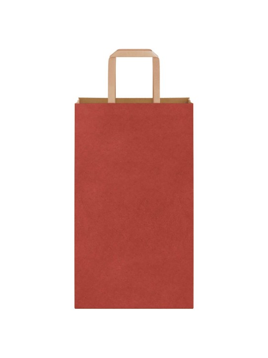 Paperikassit 50 kpl kahvoilla punainen 21x11x36 cm