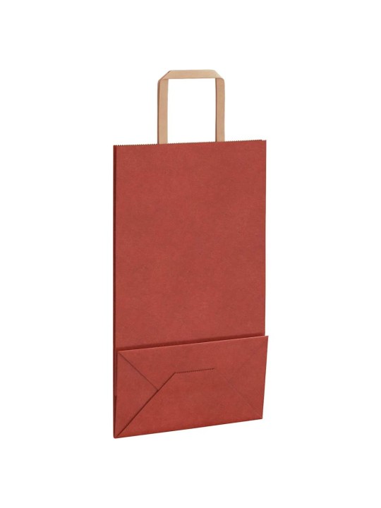 Paperikassit 50 kpl kahvoilla punainen 21x11x36 cm